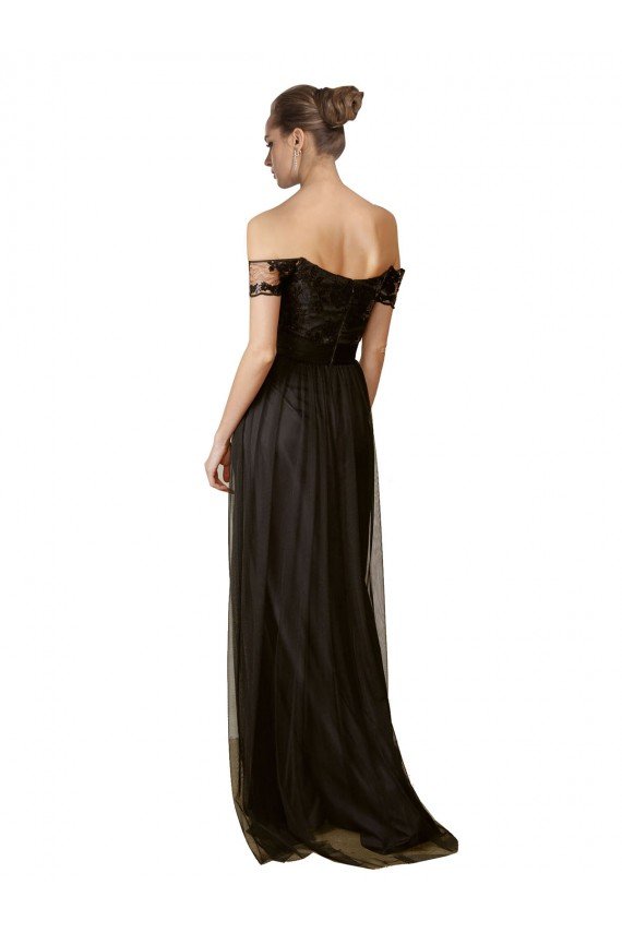 Cheap Off The Shoulder Sequined Lace Tulle Bridesmaid Dress Sydney