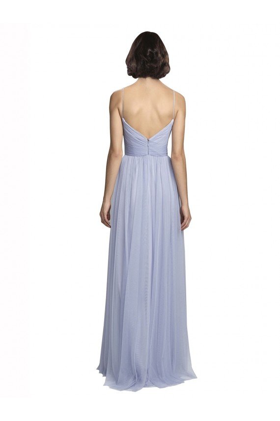 Cheap Spaghetti Strap Tulle Bridesmaids Dress with Ruched Bodice Sydney