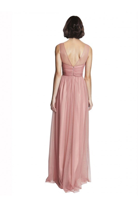 Cheap V-Neck Illusion Tulle Bridesmaids Dress Sydney