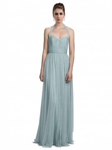 Cheap Halter Ruched Sweetheart Neckline Tulle Bridesmaid Dress Sydney