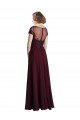 Cheap Full Length Beaded and Embroidered Tulle Bodice Long Chiffon Bridesmaid Dress Sydney