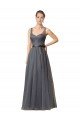 Cheap Sweetheart Long Tulle Bridesmaid Dress with Sash Sydney