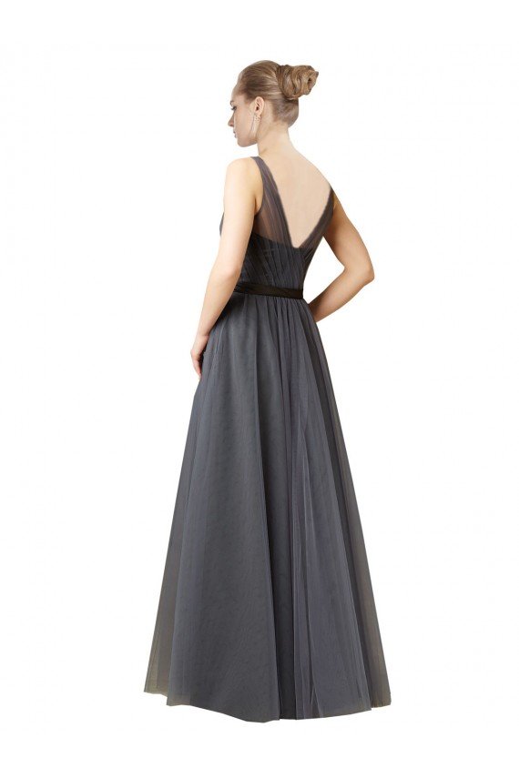 Cheap Sweetheart Long Tulle Bridesmaid Dress with Sash Sydney