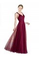 Cheap Long Sweetheart Tulle Bridesmaid Dress with Straps and Criss Cross Back Sydney