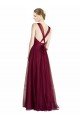 Cheap Long Sweetheart Tulle Bridesmaid Dress with Straps and Criss Cross Back Sydney