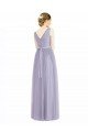 Cheap Wide Straps V-Neck Long Tulle Bridesmaids with Belt Sydney