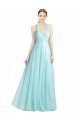 Cheap Ruched Sweetheart Neckline A-Line Tulle Bridesmaid Dress with Tie Open Back Sydney