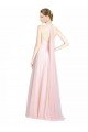Cheap Ruched Sweetheart Neckline A-Line Tulle Bridesmaid Dress with Tie Open Back Sydney
