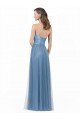 Cheap Long Strapless Bridesmaid Dress with Soft Tulle Overlay Sydney