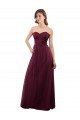 Cheap Strapless Tulle A-line bridesmaid dress with pleated top Sydney