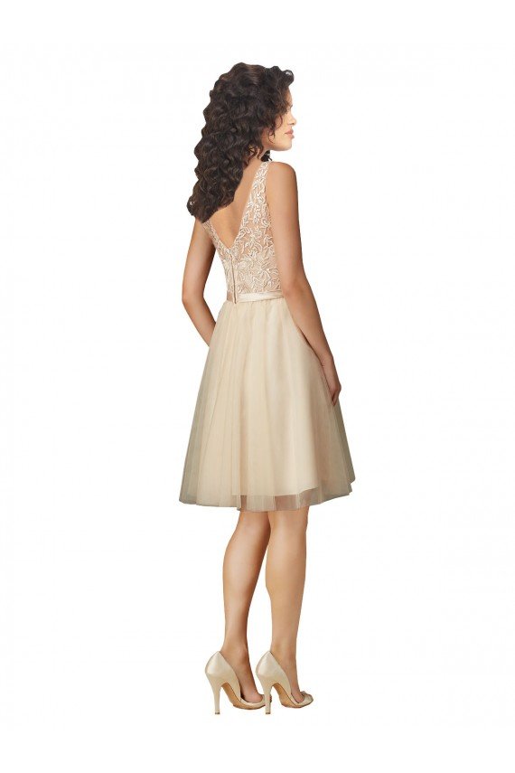 Cheap Tulle Bridesmaid Dress with Embroidery and Beading Sydney