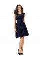Cheap Short Bateau Neck Tulle Cocktail Bridesmaid Dress with Lace Bodice Sydney