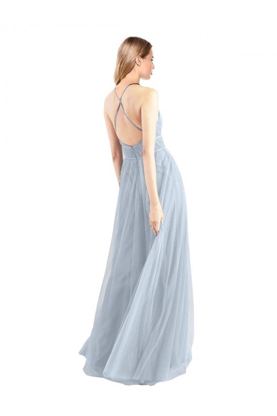 Cheap Halter Neckline Slim A-Line Tulle Bridesmaid Dress Sydney
