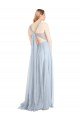 Cheap Sweetheart Spaghetti Straps Long Tulle Bridesmaid Dress with Criss Cross Back Sydney