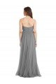 Cheap Shirred Strapless Bodice Long Tulle Bridesmaid Dress with Sweetheart Neckline Sydney