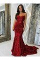 Cheap Sweetheart Sleeveless Long Court Train Velvet Sequin Prom Dress Sydney