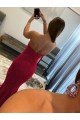 Cheap Sweetheart Sleeveless Long Sweep Train Velvet Sequin Prom Dress Sydney
