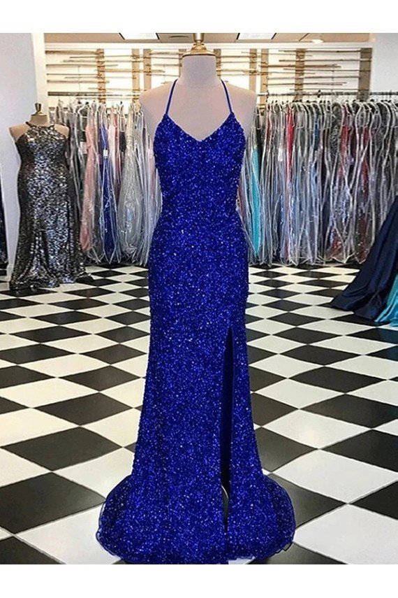 Cheap V-Neck Sleeveless Long Velvet Sequin Prom Dress Sydney