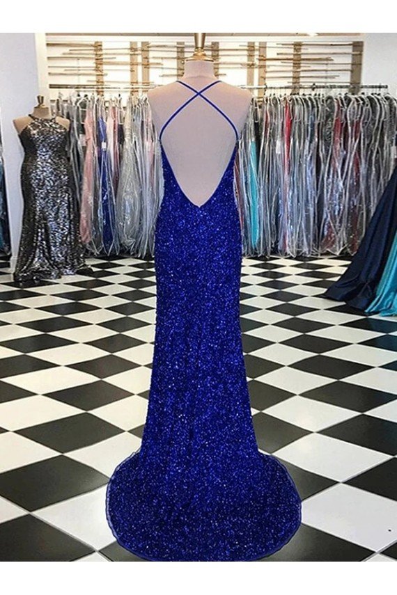 Cheap V-Neck Sleeveless Long Velvet Sequin Prom Dress Sydney