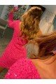 Cheap Short Velvet Sequin One Shoulder Long Sleeves Homecoming Dress / Prom Dress Sydney