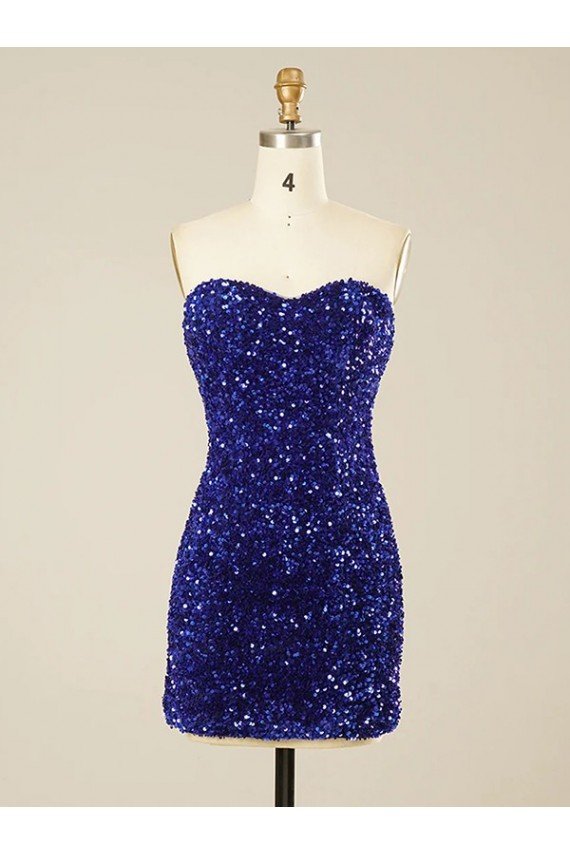 Cheap Short Sweetheart Velvet Sequin Homecoming Dress / Prom Dress Sydney