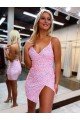 Cheap V-Neck Sleeveless Short Velvet Sequin Cocktail Homecoming Dress / Prom Dress Sydney