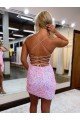 Cheap V-Neck Sleeveless Short Velvet Sequin Cocktail Homecoming Dress / Prom Dress Sydney