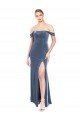 Cheap Draped Sleeves Wide Scoop Neck Off the Shoulder Velvet Bridesmaid Dress / Prom Dress Sydney