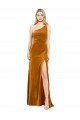 Cheap Sleek One Shoulder Long Formal Velvet Bridesmaid Dress / Prom Dress Sydney