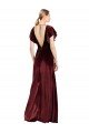 Cheap Flutter Sleeves Open Back Long Velvet Bridesmaid Dress / Prom Dress Sydney