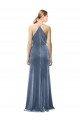 Cheap Halter Cowl Neck Long A-Line Velvet Bridesmaid Dress / Prom Dress with Keyhole Back Sydney