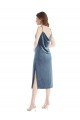 Cheap Midi Length Asymmetrical One Shoulder Velvet Slip Bridesmaid Dress / Prom Dress Sydney