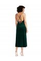 Cheap Midi Length Cowl Neck Formal Velvet Short Cocktail Slip Bridesmaid Dress / Prom Dress Sydney