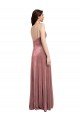 Cheap Low Scoop Back Long V-Neck Formal Velvet Slip Bridesmaid Dress / Prom Dress Sydney