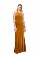 Cheap Halter Neckline Long Full Length Formal Velvet Bridesmaid Dress / Prom Dress with Strappy Back Sydney