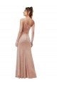 Cheap One Shoulder Formal Stretch Velvet Bridesmaid Dress / Prom Dress with Front Slit Sydney