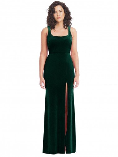Cheap Square Neck Long Velvet Maxi Bridesmaid Dress / Prom Dress Sydney