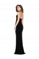 Cheap Halter Neck Wide Straps Long Velvet Bridesmaid Dress / Prom Dress with Side Split Sydney